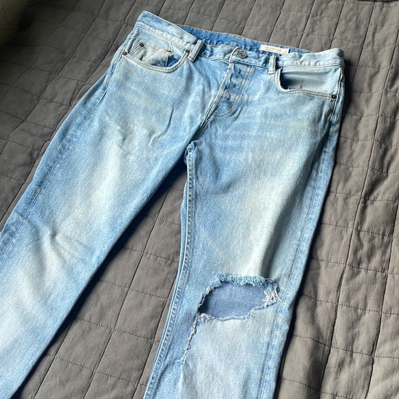 All Saints Light Blue washed Denim jeans - Picture 4 of 6